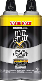 Hot Shot Wasp And Hornet Killer Aerosol, Up to 27-Foot Jet Spray, 14 Ounces, 2 Pack
