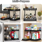 Ukeetap Multi-Purpose Pull-Out Storage Organizers for Bathroom and Kitchen