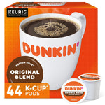Dunkin' Single-Serve Coffee K-Cup Dark Roast Carton of 4 Boxes of 22