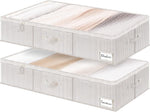 StorageWorks Large Under Bed Storage Containers with Handles and Label Holder, 2 Pack Ultra-thick Fabric Storage Bins