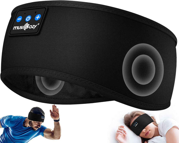 Musicozy Sleep Headphones Bluetooth 5.4 Headband Wireless Earphones with Ultra-Thin HD Stereo Speaker