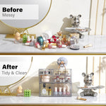 Clear Stackable Acrylic Drawer Makeup Organizer Set of 2