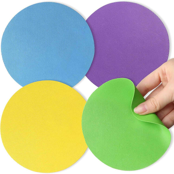 Heat-Insulated Non-Slip Jar Opener Pads Set of 4, Round Gripper Pads for Easy Opening