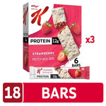 Special K Bar Protein Meal Bars, 12g Protein Snacks, Meal Replacement, Strawberry, 3 Boxes, 18 Bars