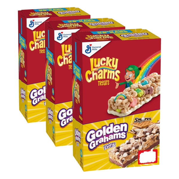 Lucky Charms and Golden Grahams S'mores Cereal Bars Variety Pack 28 Ct 26.7 oz