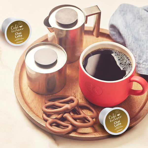 Cafe Escapes Chai Latte Keurig Single-Serve K-Cup Pods, 72 Count, Black Tea and Exotic Spices