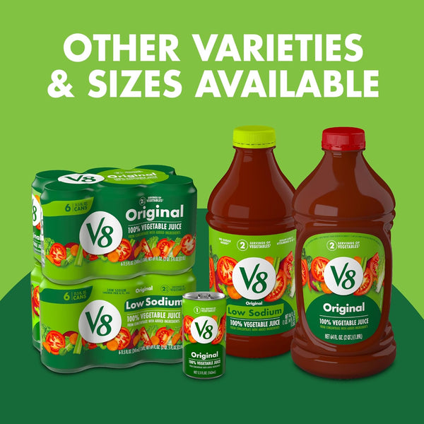 V8 Original 100% Vegetable Juice, 11.5 fl oz Can (24 Pack)