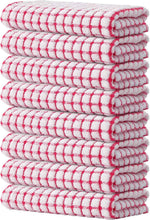 Kitinjoy Cotton 8 Pack Terry Kitchen Dish Cloths, 12 x 12 Inches Super Soft and Absorbent Dish Rags, Quick Drying Dish Towels for Washing Dishes, Mixed Color