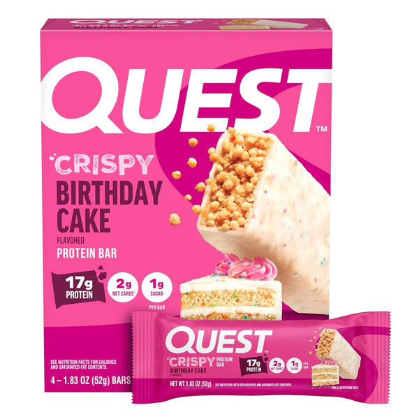 Quest Nutrition Crispy Cookies & Cream Hero Protein Bar, 12 Count, Gluten Free, Keto Friendly
