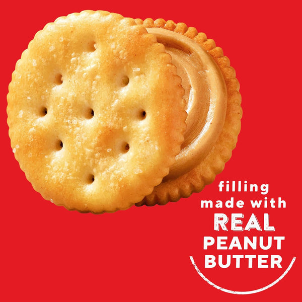 RITZ Peanut Butter Sandwich Crackers, 48 Snack Packs, 6 Boxes, 6 Crackers Per Pack