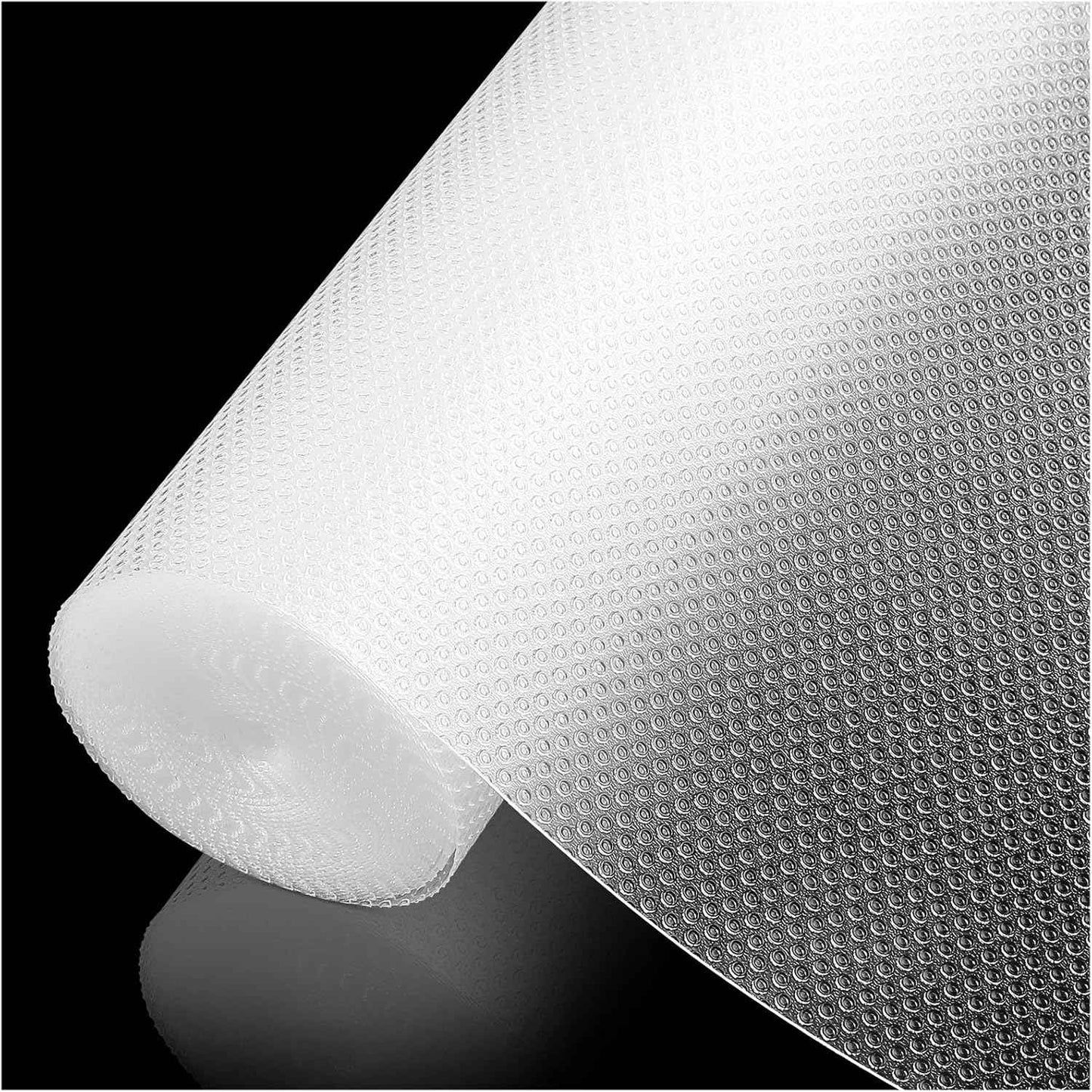 100% EVA clear non adhesive shelf liner, 24" x 360", waterproof non slip for kitchen cabinet drawer pantry