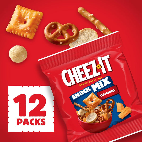 Cheez-It Snack Mix, 9oz Box, 12 Packs, Classic Flavor