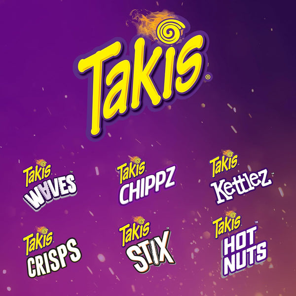 Takis Fuego Mini 25 pc 1.23 oz Bite Size Multipack Rolled Tortilla Chips