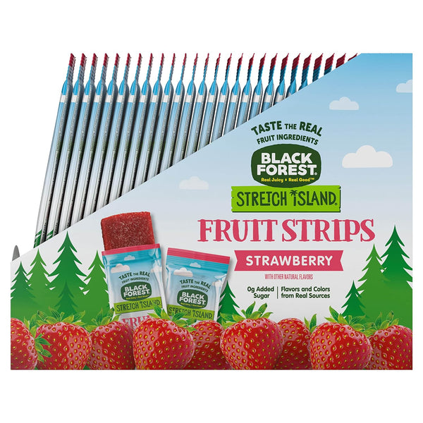 Black Forest Stretch Island Fruit Strips, Strawberry, 0.5ounce Strips (Pack of 30)
