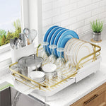 Expandable Stainless Steel Dish Drying Rack for Kitchen Counters