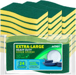 AIDEA Sponges Kitchen, 50 Pack Heavy Duty Dish Sponge, Cleaning Dish Scrubber for Home and Kitchen, Stink-Free Cleaning Supplies for Pots, Pans