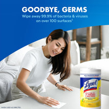 LYSOL Disinfecting Wipes, All Purpose Cleaner, Multi-Surface Antibacterial Cleaning Wipes, Household Cleaning Supplies, Dorm Essentials, Lemon & Lime Blossom Scent, 80 ct. (4 Pack)