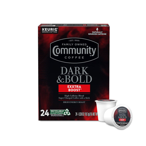 Community Coffee Dark & Bold Espresso Roast 24 Count Coffee Pods for Keurig 2.0 Brewers