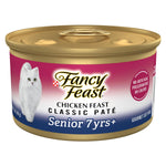 purina fancy feast wet senior cat food 7 years plus chicken feast pate, 3 oz cans, pack of 24