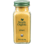 Simply Organic Ground Ginger Root, 1.64 Ounce, Non ETO, Non Irradiated, Non GMO, Versatile Spice for Sweet & Savory Dishes