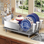 Stainless Steel Dish Drying Rack for Kitchen Counter with Large Capacity