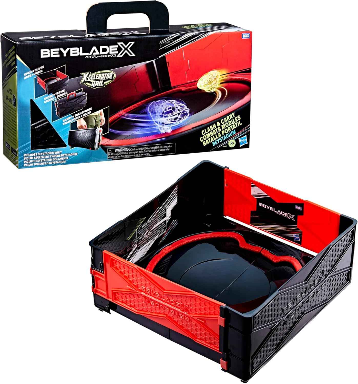 Beyblade X Clash & Carry Beystadium Battle Arena Spinning-Top Toys, Kids, Ages 8+