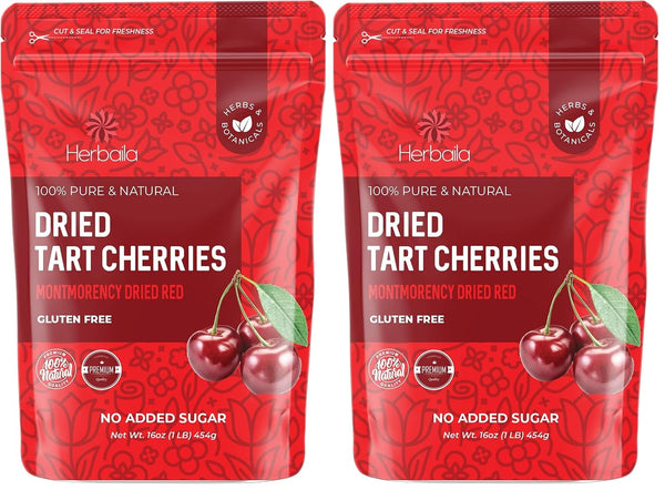 Dried Montmorency Tart Cherries, 1lb, All-Natural, Unsweetened, Non-GMO