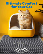 Grey Small Litter Trapping Mat, Easy to Clean Waterproof Kitty Litter Mats for Floor, 23.2'' x 14.6''