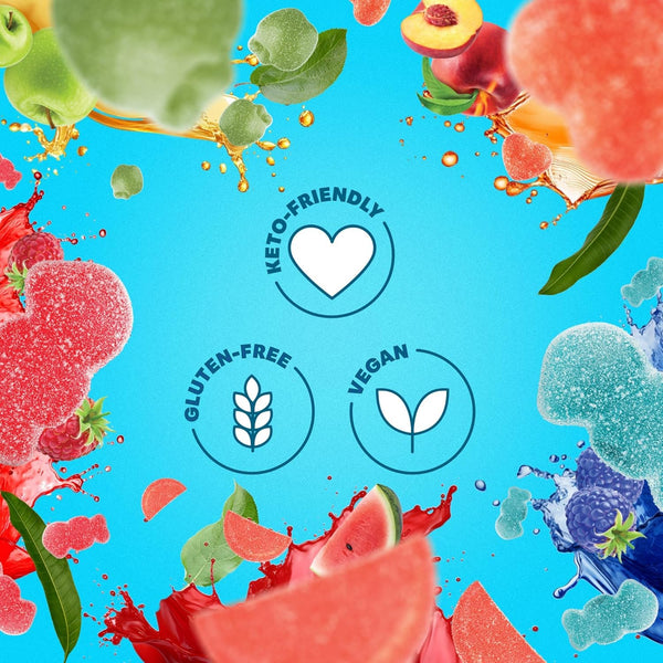 Shameless Snacks Sweet & Sour All-Stars Mixed Bag - Sour Candy & Fruit Snacks, 5 Flavors Per Bag Gummy Candy, Keto Snacks 3g Sugar Gluten Free Vegan for Kids & Adults
