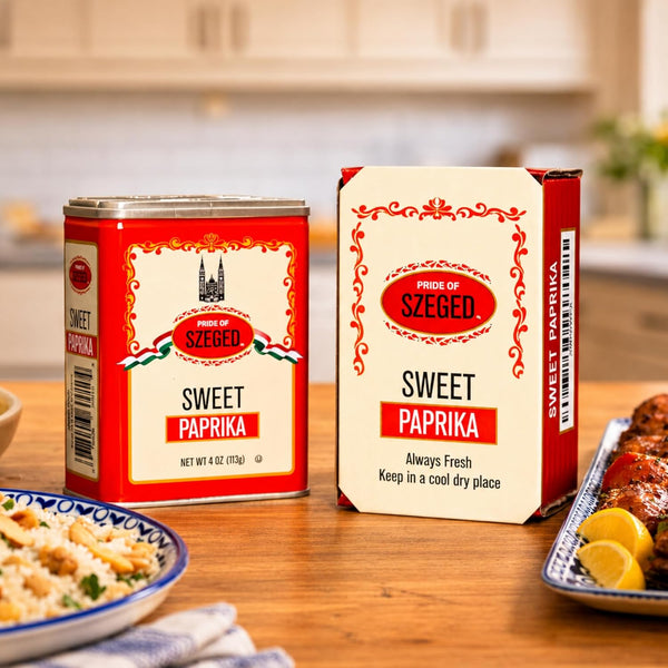 authentic Szeged Sweet Paprika Powder seasoning spice deep red 4 oz tin