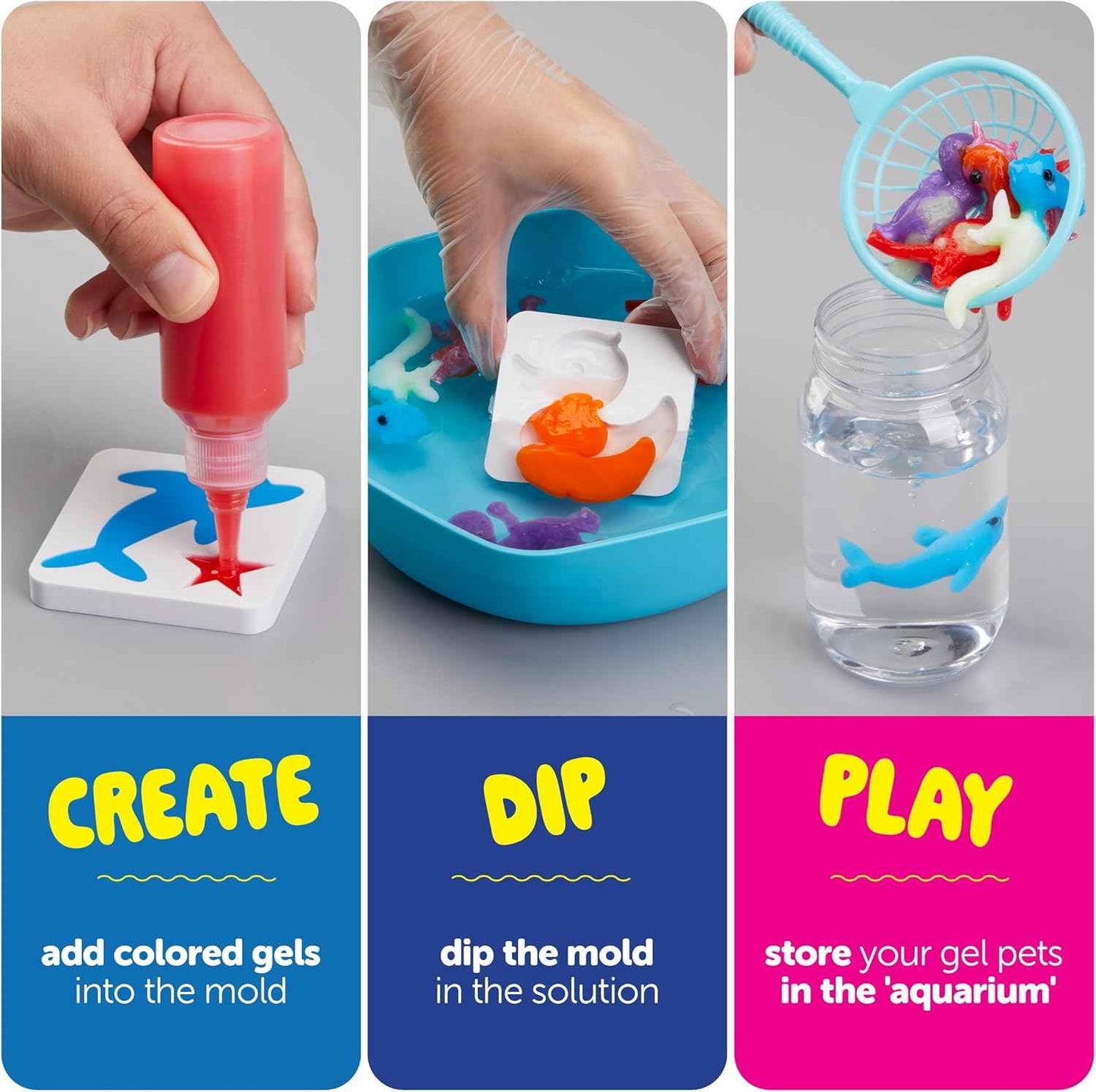 Dan&Darci Aqua Fairy Water Gel Kit for Kids - Magic Elf Toy Kits - Waters Pets - DIY Squishy Maker Set - Craft for Kids - Make Your Own Squishies Toys Crafts for Boys & Girls