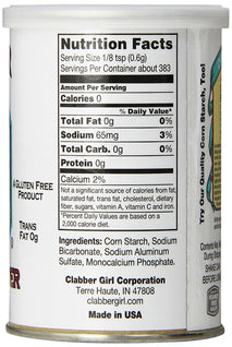 Clabber Girl Double Acting Baking Powder, Gluten-Free, Vegan, 8.1 Oz Can