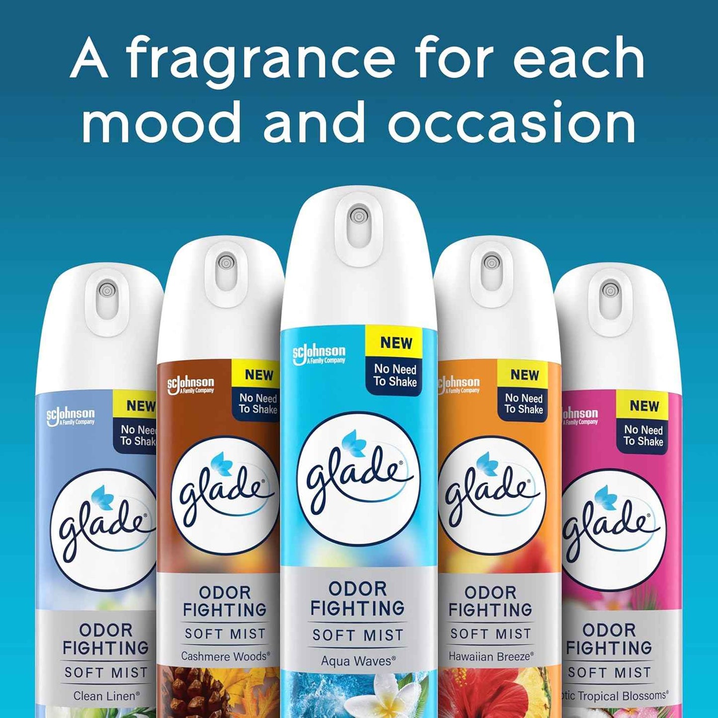Glade Air Freshener Room Spray, Clean Linen Scent, Odor Fighting to Deliver Long Lasting Freshness, 8 Oz, 6 Count