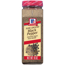 McCormick Black Pepper, 16oz - Pure Ground, Non-GMO, Hand-Harvested, Distinctive Flavor for Cooking & Tableside