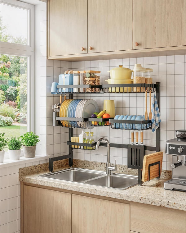 Sakugi Dish Drying Rack for Kitchen Counter Storage and Organization