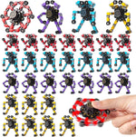 Valentines Day Gifts Transformable Fidget Spinners Toys 4 Pcs for Kids and Adults Stress Relief Sensory Toys for Boys and Girls Age 8-13 Fingertip Gyros Easter Basket Stuffers for Teens