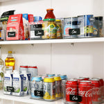 12-pack clear plastic storage bins for organizing and labeling