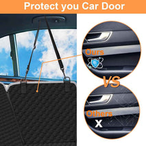 Mancro Dog Car Seat Cover for Back Seat, 2025 Upgraded 600D Heavy Duty Waterproof & Scratch-Resistant Dog Hammock for Car, Back Seat Pet Cover for Dogs with Sedan, Trucks and SUVs, Standard, Black