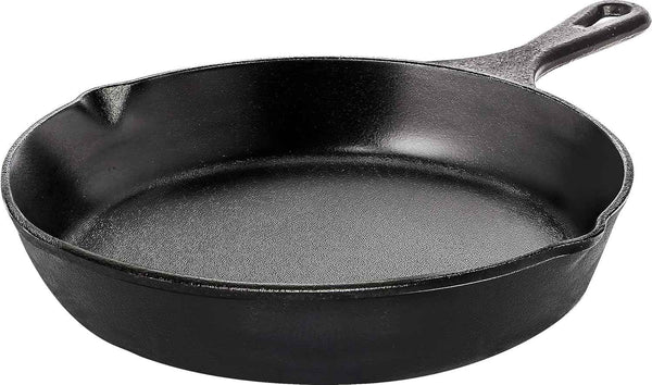 Utopia Kitchen Cast Iron Skillets 12 Inch, Chef's Pan, Pre-Seasoned Frying Pan, Stovetop, Oven, Campfire and Grill Large Skillet, Even Heat Distribution Multipurpose Cast Iron Pan - Black
