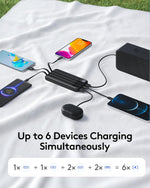 Orfeika Portable Phone Charger, 10000mAh Portable Charger 22.5W Fast Charging Power Bank with Built-in Cables, Travel Essential Battery Pack Compatible with iPhone, Samsung, Google, iPads, etc