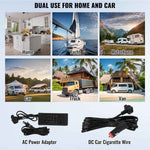VEVOR Car Refrigerator, 12 Volt Car Refrigerator Fridge, 9 L Single Zone Portable Freezer, -4℉-68℉ Adjustable Range, 12/24V DC and 100-240V AC Compressor Cooler for Outdoor, Camping, RV