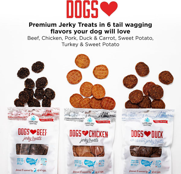 Farmland Traditions Beef Jerky Dog with 3 Ingredients and No Fillers