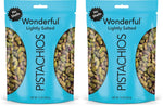 Wonderful Pistachios Lightly Salted No Shells 12 Ounce Resealable Bag Gluten Free Protein Snacks