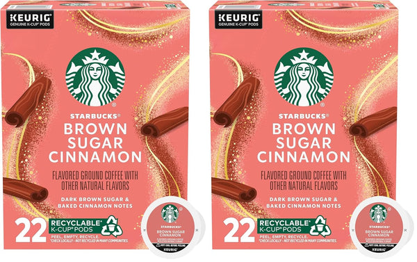 Starbucks Brown Sugar Cinnamon Flavored Coffee K-Cup Pods, 22 Count, Keurig Compatible