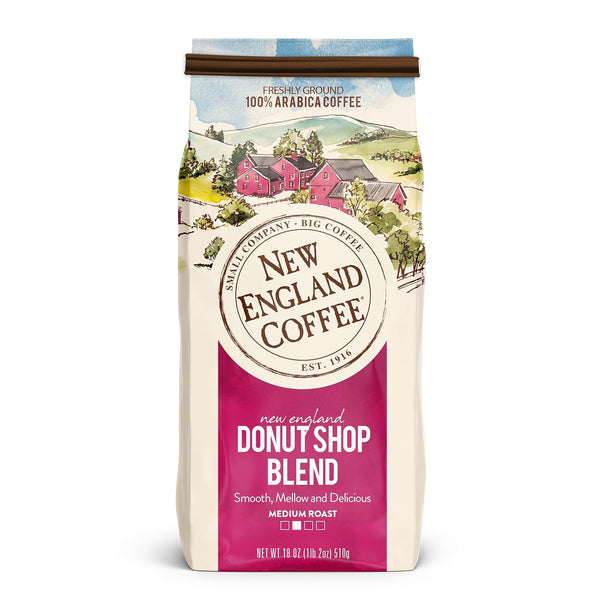 New England's 100% Arabica Breakfast Blend Medium Roast Ground Coffee, 12oz, Pack of 1