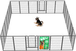 fxw rollick unleashed dog playpen for indoor, yard, rv camping, 24 inch 8 panels for small and puppy dogs, black