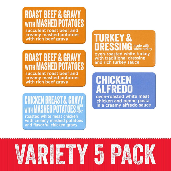 Hormel Compleats Protein Variety Pack (Pack of 5) - Ready-to-Eat Microwave Meals for Lunch or Dinner