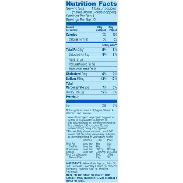 Pop Secret Kettle Corn Microwave Popcorn 12 Count Box