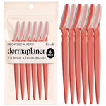 kitsch dermaplane razor for women face - black, 12 pc set - exfoliating facial razor for smoother skin