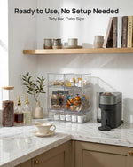Clear Plastic Stackable Storage Drawers Set of 5 for Kitchen Countertop Organization